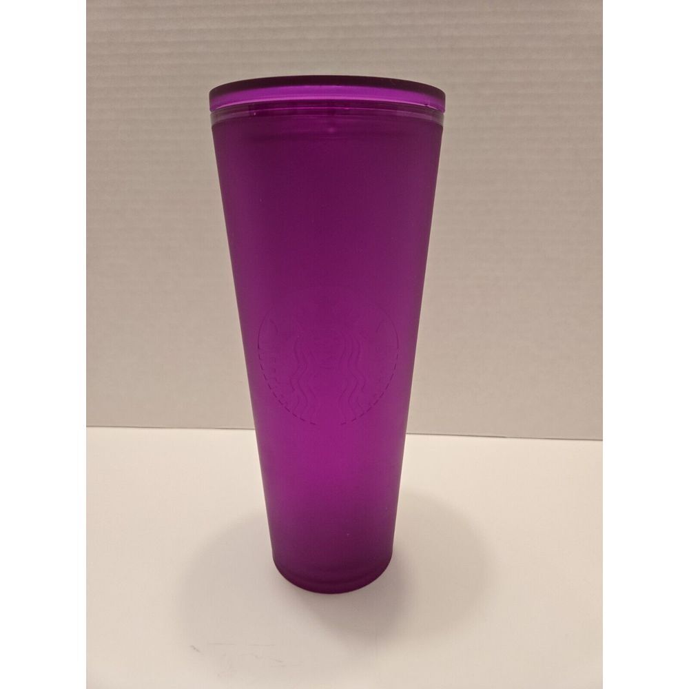 Starbucks Soft Touch Purple Tunbler Cup 24 Oz Venti NO‎ STRAW